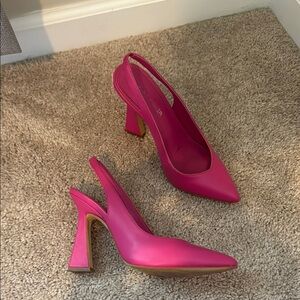 Marc Fisher Pink Architectural Slingback Heels